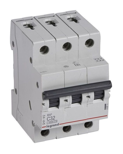 Автоматический выключатель Legrand RX3, 3Р, 32 А, 4.5 кА, С — фото, характеристики