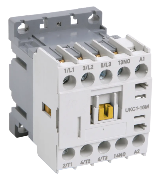 Миниконтактор IEK МКИ-11610, 3P, 16 А, 7.5 кВт, AC-3, катушка 230 В AC, 1NO — фото, характеристики
