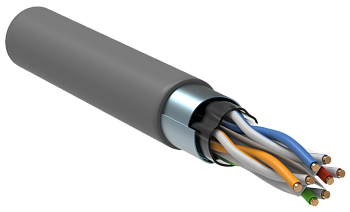 Витая пара ITK F/UTP, Cat.5E, 4x2х24 AWG, solid, PVC, 305 м, серый